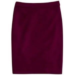 J. Crew Maroon Pencil Skirt